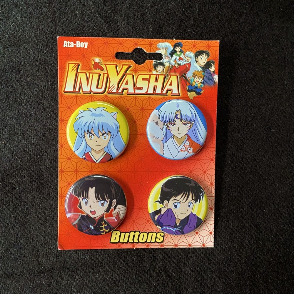 InuYasha 4 Set button Pins